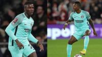 Moisés Caicedo y Pervis Estupiñán en el Brighton.