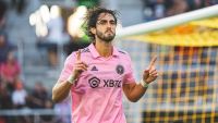 Leonardo Campana festeja un gol con el Inter de Miami.