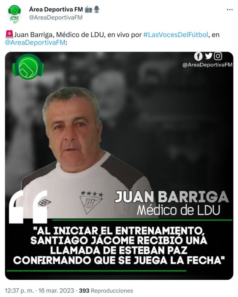 Declaraciones de Juan Barriga